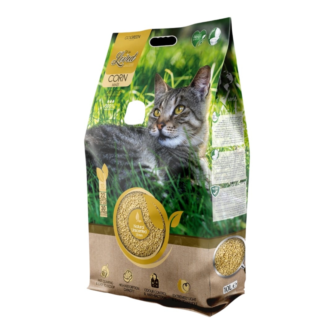 מצע אקולוגי תירס לחתולים